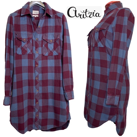 Aritzia Top Flannel Veronika Dress - Picture 1 of 9